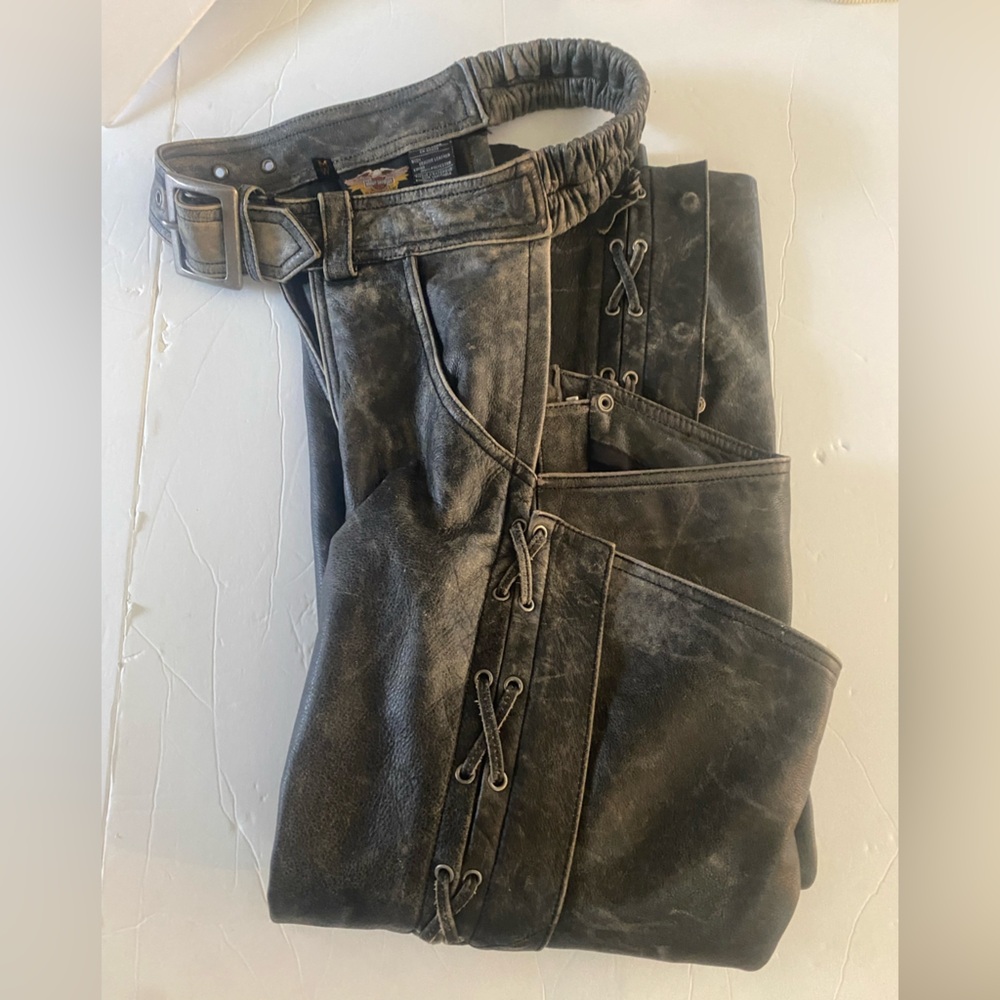 Harley Davidson Ladies Medium Tied Down Legs Chaps